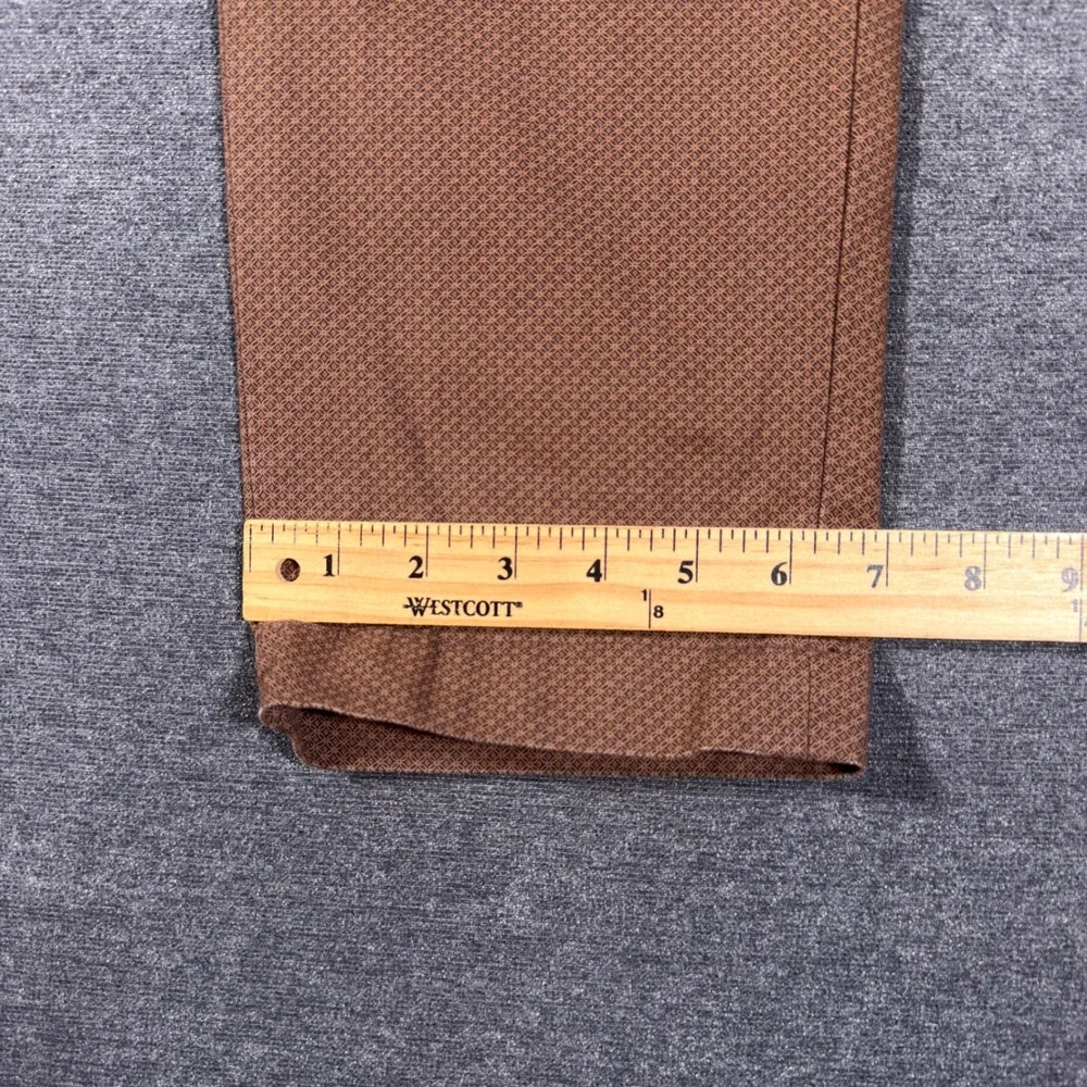 Banana Republic Mason Chino Mens 34x29 Brown Geometric Print Stretch Pants